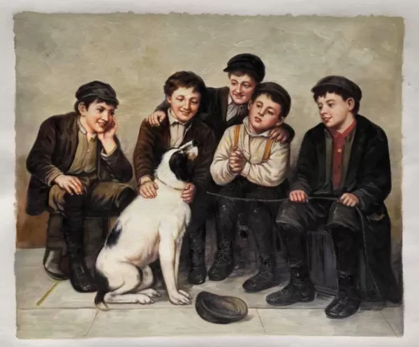 In Good Hands by John George Brown - Oil Painting Reproduction