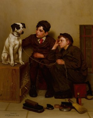 In the Hands of the Enemy by John George Brown Oil Painting