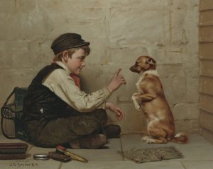 Keep Still by John George Brown Oil Painting