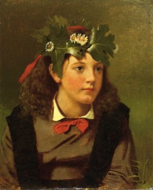 Little Miss Autumn by John George Brown Oil Painting