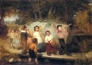 Marching Along by John George Brown Oil Painting