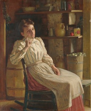 Meditation by John George Brown Oil Painting