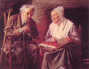 Old Memories by John George Brown Oil Painting