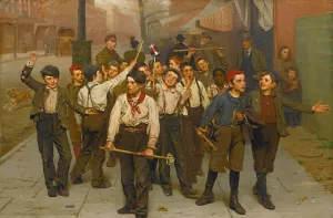 Our Gang by John George Brown Oil Painting