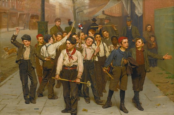 Our Gang  by John George Brown - Hand-Painted Oil Painting Reproduction