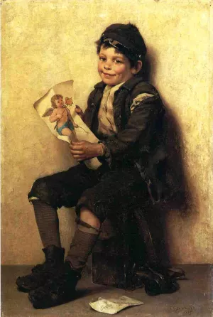 Paddy's Valentine painting by John George Brown