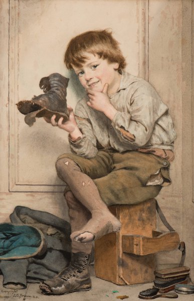 Main Product Photo of Pegged Out Painting by John George Brown