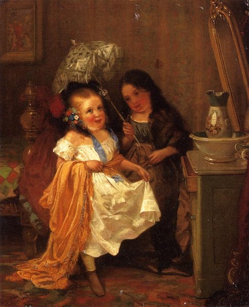 Main Product Photo of Putting on Airs Painting by John George Brown
