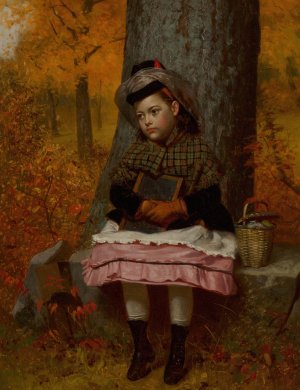 School Bound by John George Brown Oil Painting