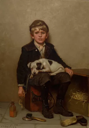 Shoeshine Boy by John George Brown Oil Painting
