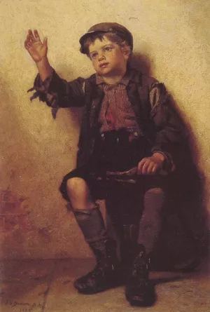 Shoeshine Boy by John George Brown Oil Painting