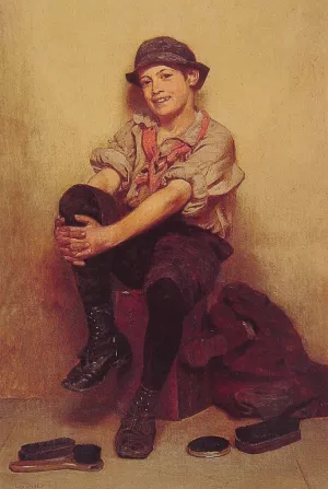 Taking It Easy by John George Brown - Oil Painting Reproduction