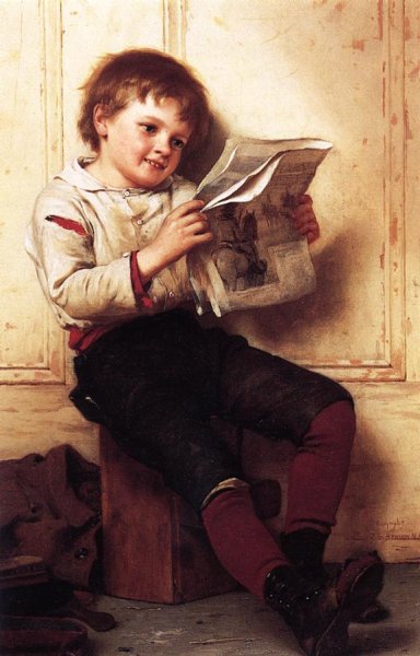 Main Product Photo of The Bootblack Painting by John George Brown