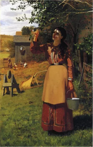 The Cherry Picker by John George Brown Oil Painting