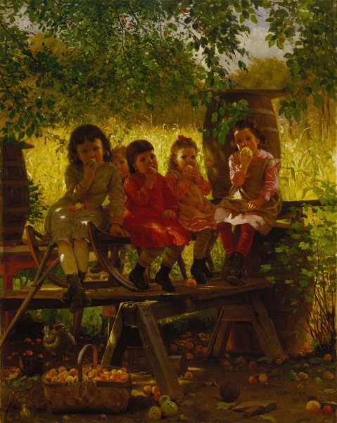 Main Product Photo of The Cider Mill  Painting by John George Brown