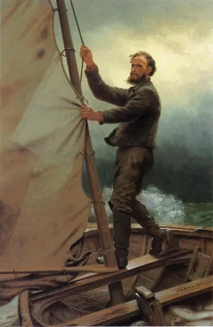 The Coming Squall by John George Brown Oil Painting