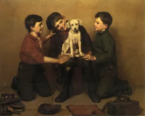 The Foundling by John George Brown - Oil Painting Reproduction