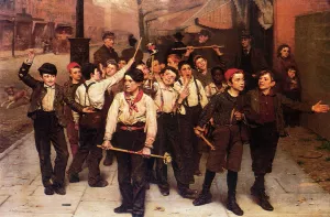 The Gang by John George Brown - Oil Painting Reproduction