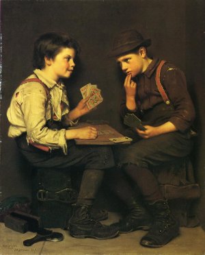 The Little Joker by John George Brown Oil Painting