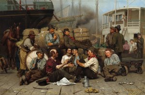 The Longshoremen's Noon by John George Brown Oil Painting