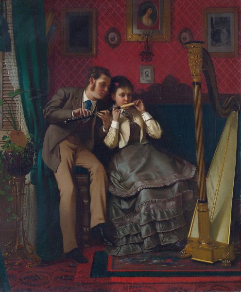Main Product Photo of The Music Lesson  Painting by John George Brown