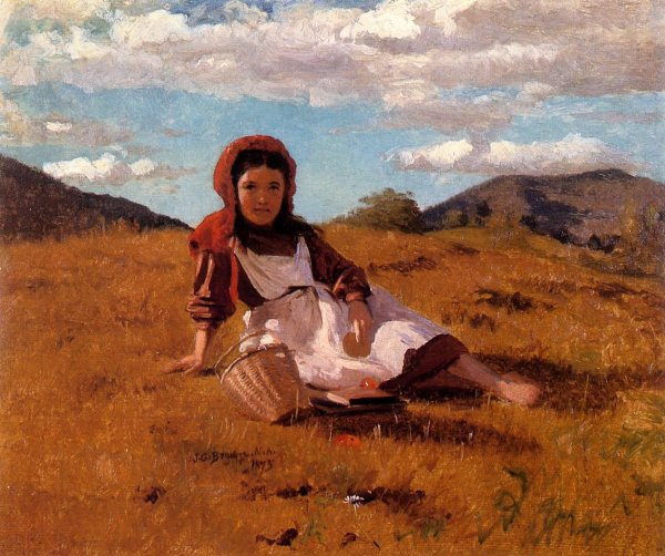 Main Product Photo of The Picnic Basket Painting by John George Brown