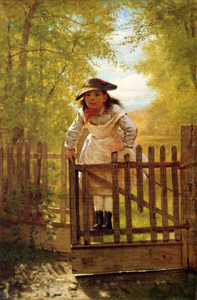 The Tomboy by John George Brown - Hand-Painted Oil Painting Reproduction