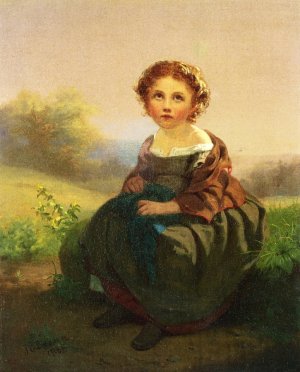 Thoughts by the Wayside by John George Brown Oil Painting