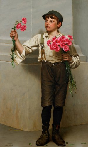 Three For Five by John George Brown Oil Painting