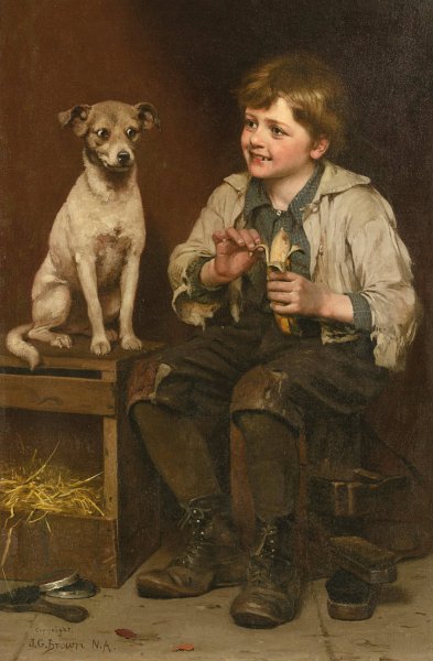 Main Product Photo of Waiting for a Bite  Painting by John George Brown