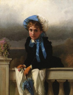 Waiting for Her Suiter by John George Brown Oil Painting