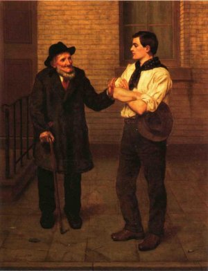 When I Was Young by John George Brown Oil Painting