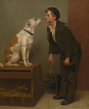 Who Do You Love by John George Brown Oil Painting