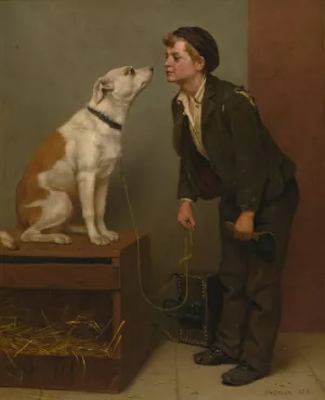 Who Do You Love by John George Brown Oil Painting