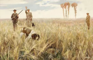 Hunting Quail by John George Sowerby Oil Painting