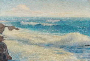 Sturmische Meeresbrandung Oil painting by John Gleich