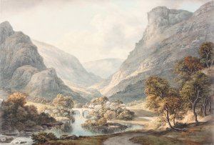 A View of Dovedale by John Glover Oil Painting