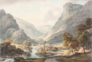 A View of Dovedale by John Glover Oil Painting