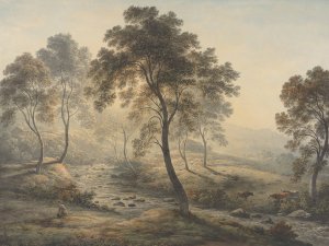 Early Morning near Loch Katrine in the Trossachs, Scotland by John Glover Oil Painting