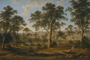 Launceston and the river Tamar by John Glover Oil Painting