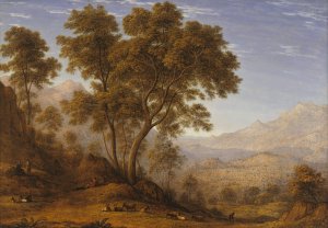 My last view of Italy, looking from the alps over Suza by John Glover Oil Painting