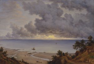 Sandown Bay, from near Shanklin Chine, Isle of Wight by John Glover Oil Painting