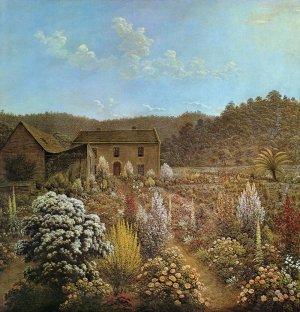 The Artist's House and Garden by John Glover Oil Painting