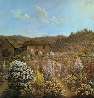 The Artist's House and Garden by John Glover - Oil Painting Reproduction