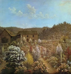 The Artist's House and Garden Oil painting by John Glover