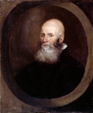 Head Of A Bearded Man by John Greenhill Oil Painting