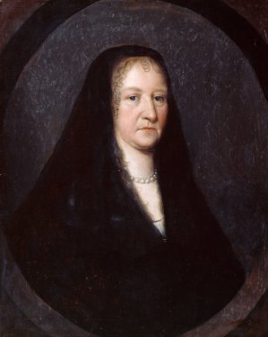 Mrs Jane Cartwright by John Greenhill Oil Painting