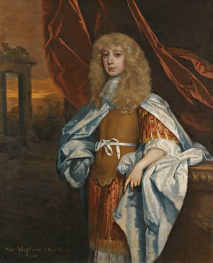 Portrait of Sir Matthew Dudley, Bt. by John Greenhill Oil Painting