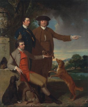 Self-Portrait With His Father And His Brother by John Hamilton Mortimer Oil Painting