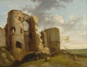 West Gate of Pevensey Castle, Sussex by John Hamilton Mortimer Oil Painting